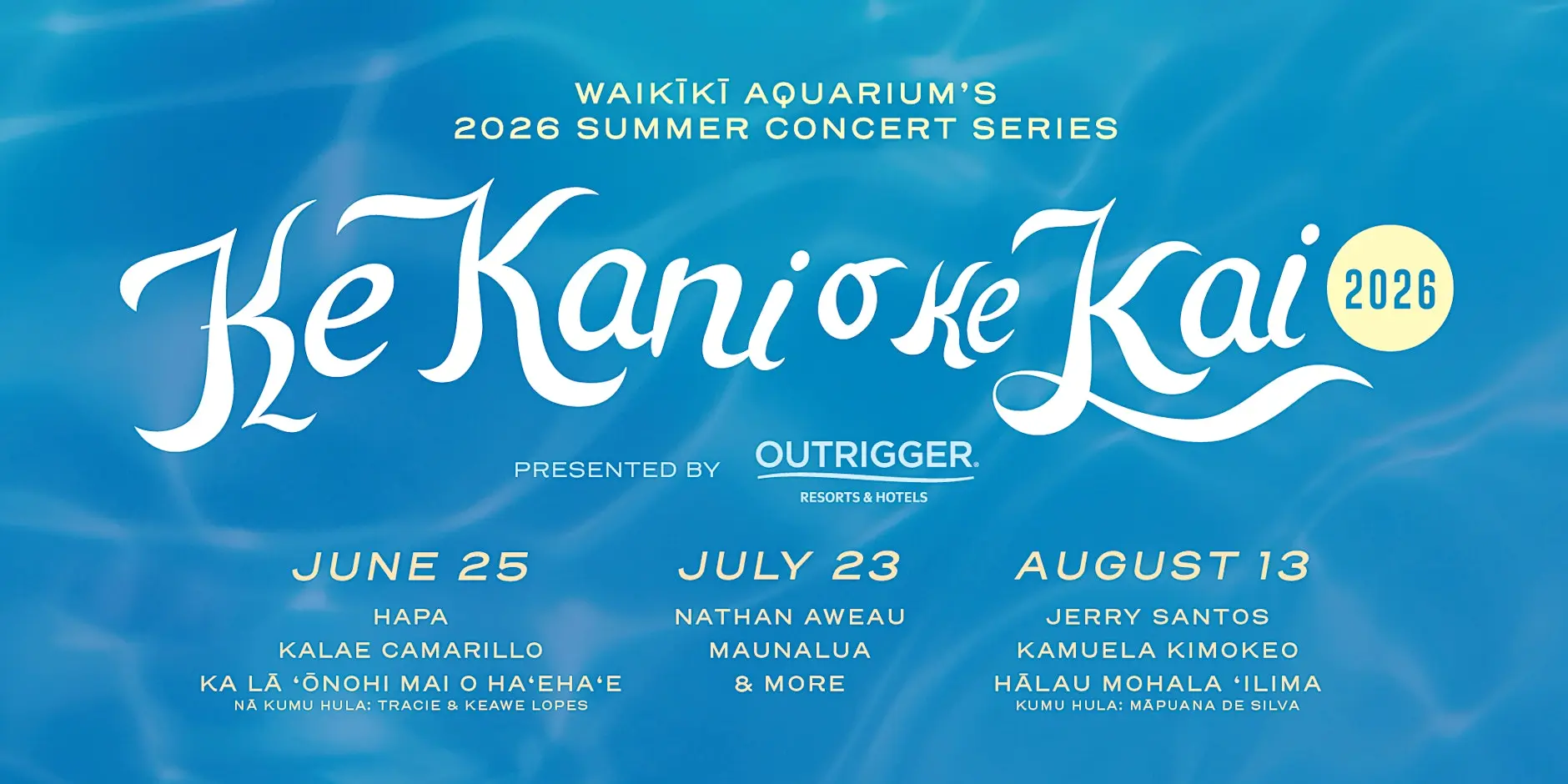 Waikiki Aquarium - Summer Concert Series Ke Kani O Ke Kai - 2026