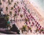 Arial Shot of Beach Area by Hilton Hawaiian Village Waikiki Beach Resort