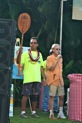 Jeff Apaka, WCC event manager and Bob Hampton President of Waikiki Beach Activities introduce the SUP Award